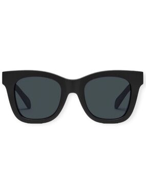QUAY After Hours Sunglasses Matte Black Frame Smoke Lens Square NWT